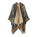 Cobertor feminino Boho Poncho com capa aberta capa cardigã xale
